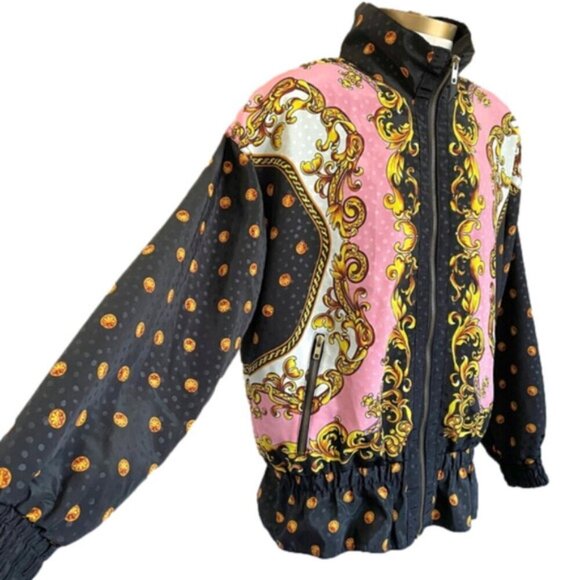 Vintage Baroque Batwing Lined Windbreaker / Light Jacket - Medium - Picture 5 of 12